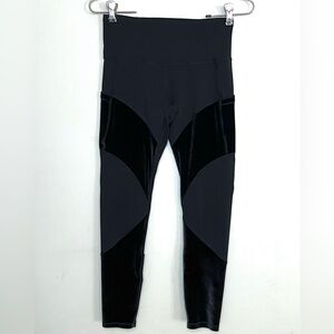 Ivivva By Lululemon Girls High Waisted Velvet Panel Athletic Leggings Sz 12